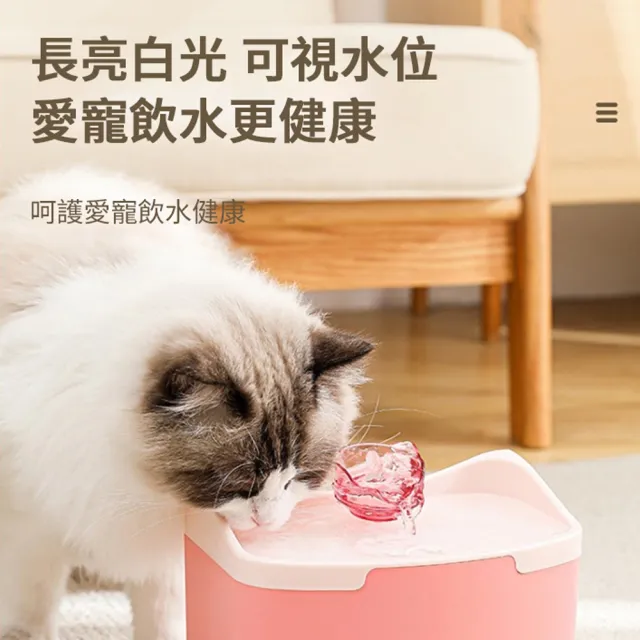 【kingkong】大容量寵物飲水機 自動循環過濾器 貓咪狗狗餵水器(2L)