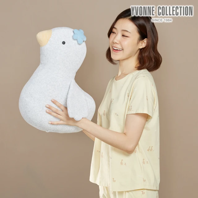 YVONNE 以旺傢飾 鵝彎型抱枕(鵝絨黃)折扣推薦