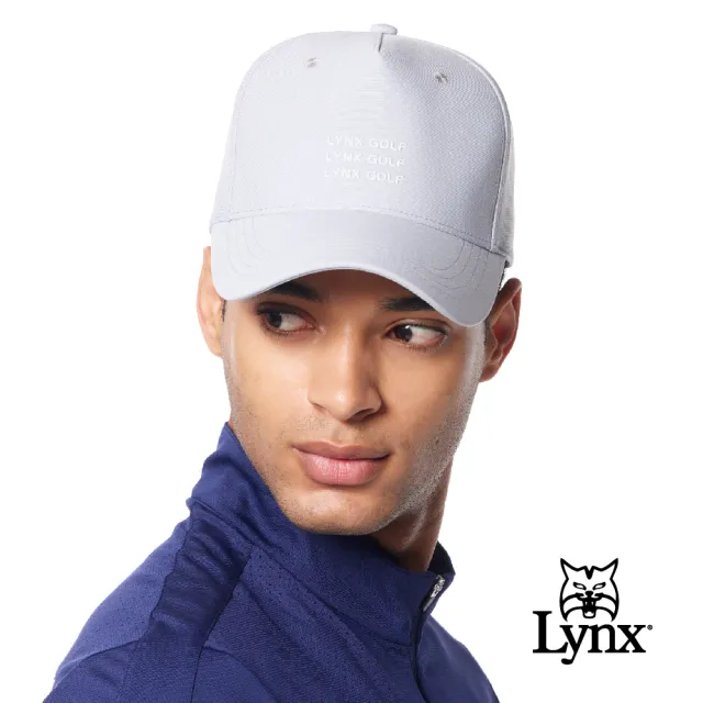 【Lynx Golf】防潑水機能Lynx排列字樣白色LOGO可調節式球帽(二色)