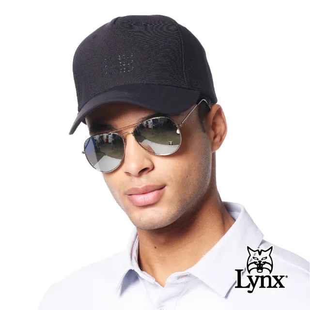 【Lynx Golf】防潑水機能Lynx排列字樣白色LOGO可調節式球帽(二色)
