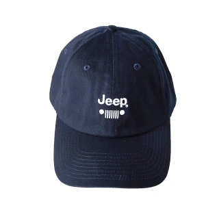 【JEEP】經典品牌LOGO車頭燈刺繡棒球帽(深藍)