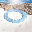 【EU CARE 歐台絲路】天然7A收藏級貓眼星空海藍寶手寶石水晶手環手鍊10mm-3月誕生寶石(海藍寶)
