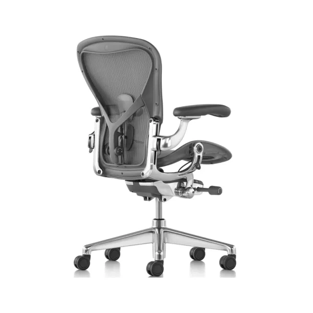 【Herman Miller】Aeron2.0全功能 鋁合金腳 石墨色 B SIZE DW扶手(功能最頂配☆經典再進化 二代人體工學椅)