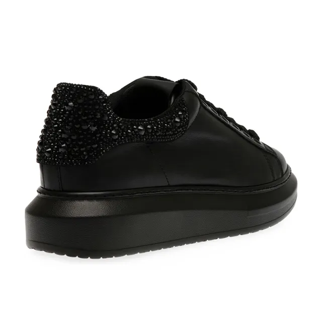 steve madden】GAZE-R 後跟鑽面平板休閒鞋(黑色) momo購物網- 好評