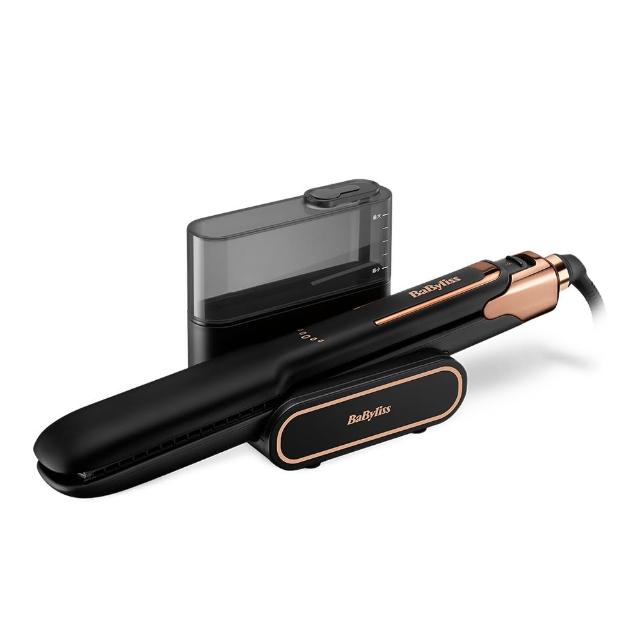  Babyliss 9900BW Ultimate Steam 專業直髮夾，採用鋁合金發熱面板，提供4段以上溫度調節，適合各種髮質。插電式設計，110V/60Hz電壓，重量812g，尺寸長33x寬9.8x高12cm。BSMI認證R39519，中國製造，2年保固。專業離子技術，保護頭髮，混色系撞色設計，完美造型你的秀髮。個人衛生用品，一經拆封使用影響退貨許可權。 