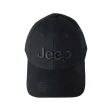 【JEEP】品牌LOGO刺繡棒球帽(黑色)
