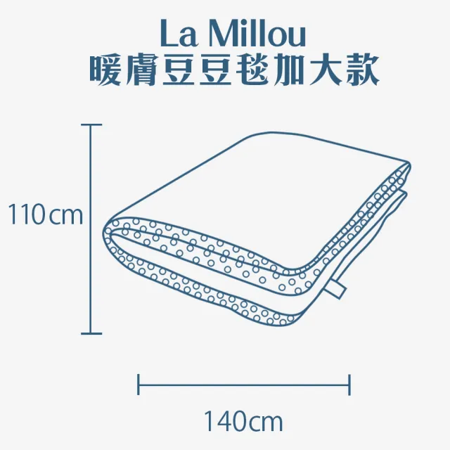 【La Millou】暖膚豆豆毯-加大款(動物探險隊-藍底-勇氣海軍藍)