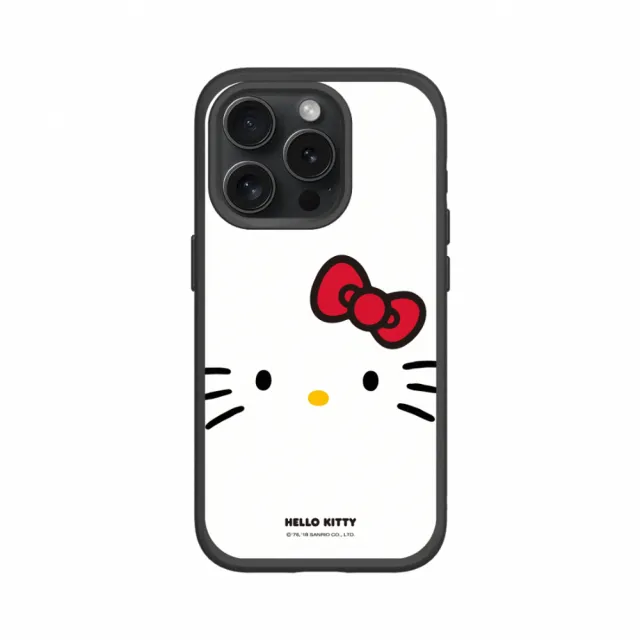 【RHINOSHIELD 犀牛盾】iPhone 15/Plus/Pro/Max SolidSuit背蓋手機殼/大臉Hello Kitty(Hello Kitty)