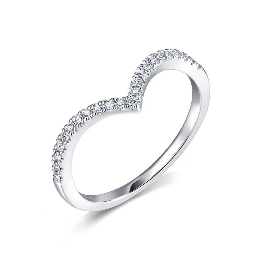【PROMESSA】18K金 小皇冠系列 V型鑽石戒指