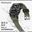 【Amband】Apple Watch 專用保護殼 ☆ M3 美國鋼鐵特攻軍規 軍綠TPU 錶帶(45mm - Apple Watch 9 / 8 / 7)