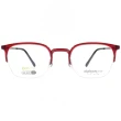 【Alphameer】Slim系列 眉型半框光學眼鏡(紅#AM3632 C8)