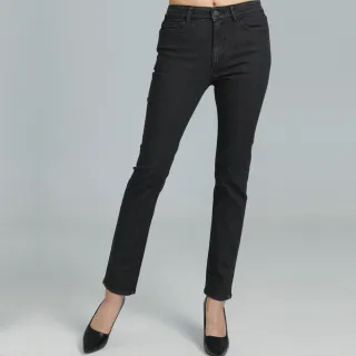 【BOBSON】女款高腰有機棉中直筒褲(8201-87)