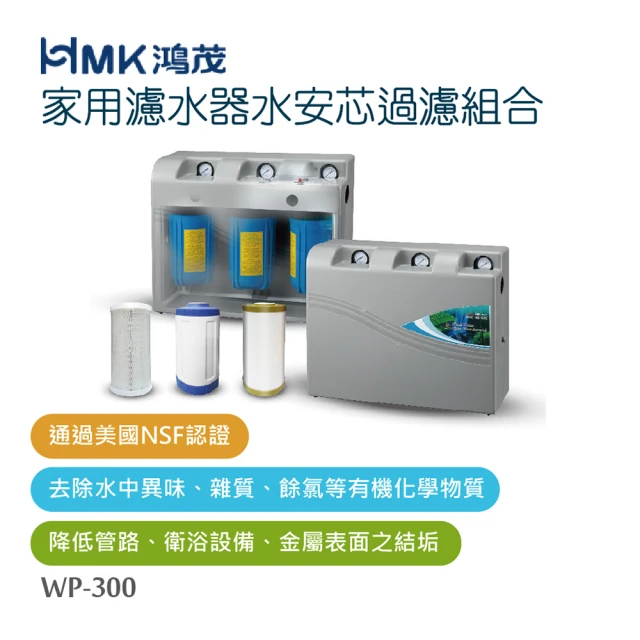 【HMK 鴻茂】家用濾水器水安芯過濾組合 不含安裝 WP-300