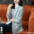 【MsMore】秋冬新款小香風氣質雙排扣長袖寬鬆短版西裝毛呢外套大衣#113702(3款任選)