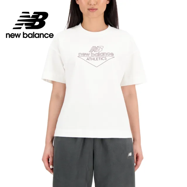【NEW BALANCE】NB 簍空LOGO棉質短T_AWT33526SST_女性_牙白色(亞版 版型正常)