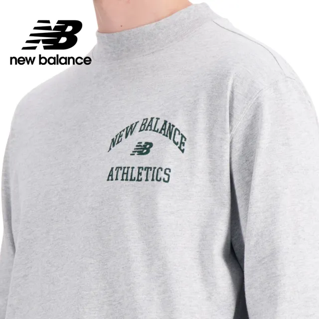 【NEW BALANCE】NB 學院風LOGO大學T/長袖上衣_MT33552AG_男性_灰色(美版 版型偏大)