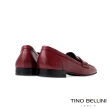 【TINO BELLINI 貝里尼】義大利進口全真皮方頭樂福鞋FYLT036(勃根地紅)