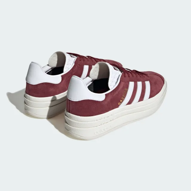 【adidas 愛迪達】GAZELLE BOLD 運動休閒鞋(HQ6892 ORIGINALS 休閒鞋 酒紅色)