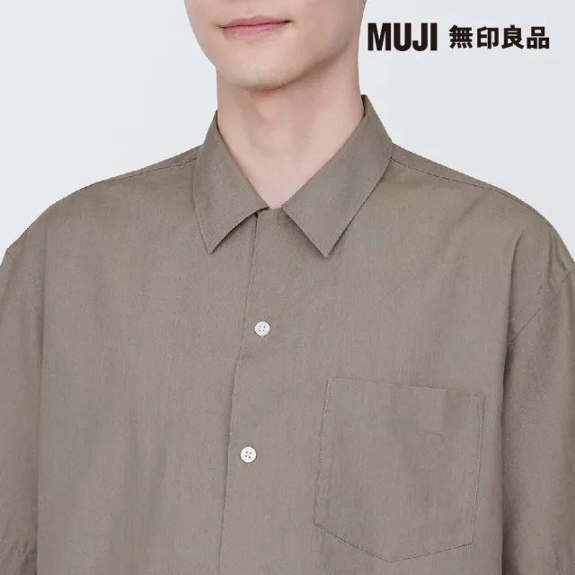 【MUJI 無印良品】男大麻混短袖襯衫(共4色)