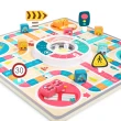 【Top Bright】汽車城市雙面棋盤遊戲(汽車玩具/桌遊/邏輯思考/語言培養)