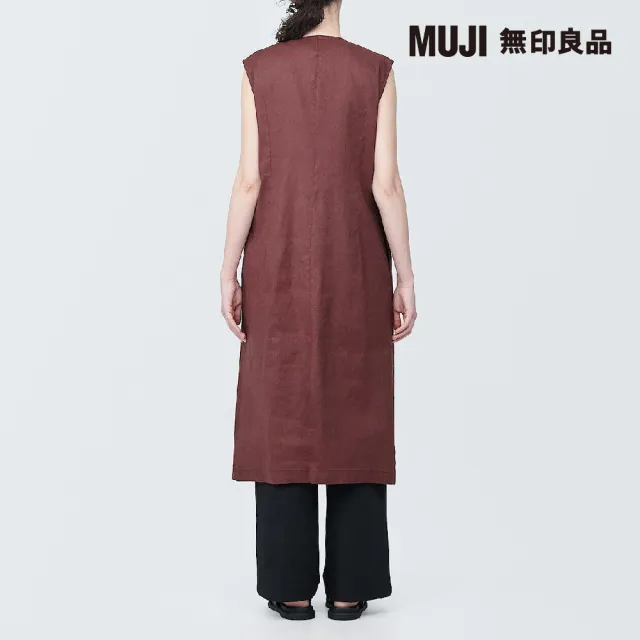 【MUJI 無印良品】女大麻混彈性背心洋裝(共3色)