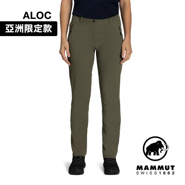 【Mammut 長毛象官方直營】Trekkers 3.0 SO Pants AF Women 健行防潑水長褲 綠鬣蜥 女款 #1021-00811