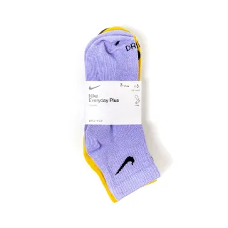 【NIKE 耐吉】襪子 Everday Plus Lightweight 短襪 短筒襪 男女款 紫 黃 棕(SX6893-927)