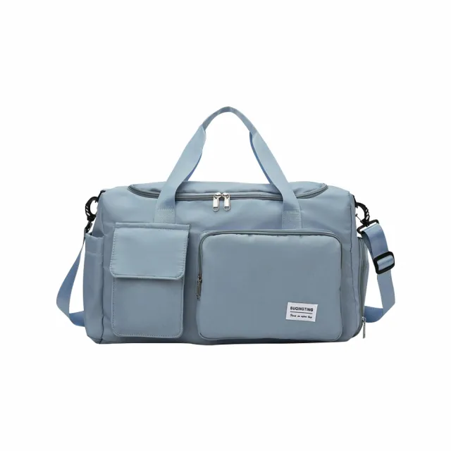 【樂居家】立體大容量雙層健身運動包(旅行袋 行李袋 乾濕分離 手提袋 過夜包 拉桿包 獨立鞋倉)