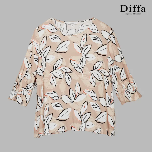 【Diffa】氣質卡白花上衣-女