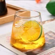 【丹丹有品】日式玻璃富士山杯-大號2入組(富士山杯 玻璃杯 雞尾酒杯 威士忌杯 甜點杯 果汁杯 杯子 咖啡杯)