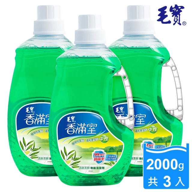【毛寶】香滿室地板清潔劑-清新茶樹(2000gX3入)