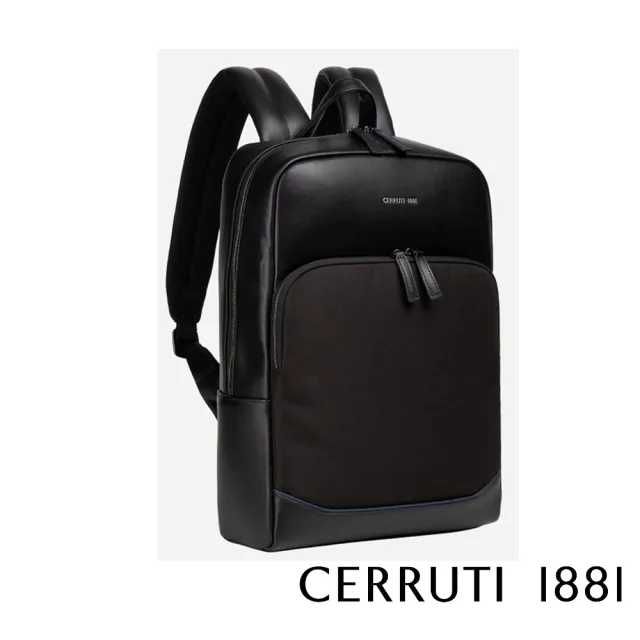 【Cerruti 1881】義大利原裝進口 頂級專櫃後背包 CEZA06188N(黑色)