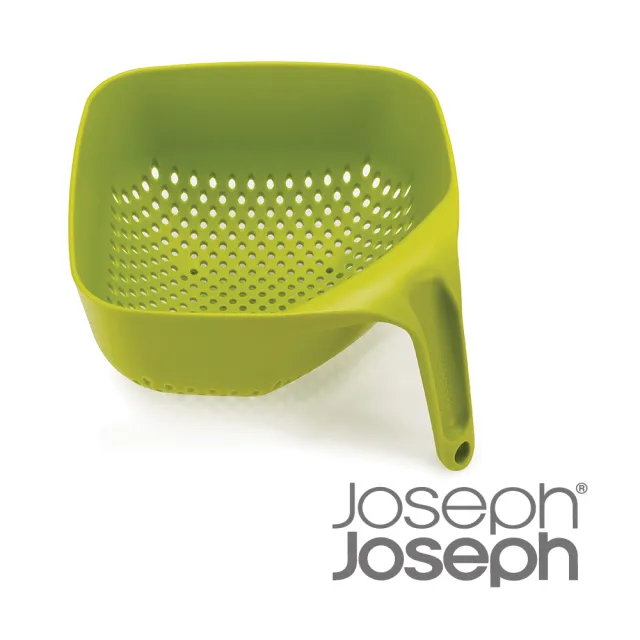 【Joseph Joseph】好好握方形可堆疊濾籃(綠)