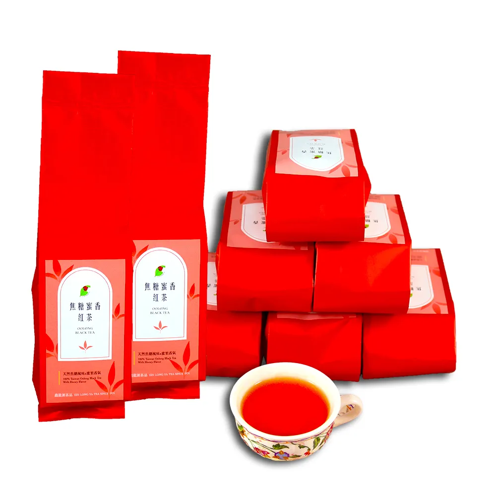 【龍源茶品】天然焦糖味蜜香紅茶葉30gx8包(共240g;紅茶;微焙火;全發酵;附提袋)