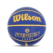 【WILSON】籃球 NBA Stephen Curry 勇士隊 藍 黃 橡膠 室外球 7號球 球員系列(WZ4006101XB7)