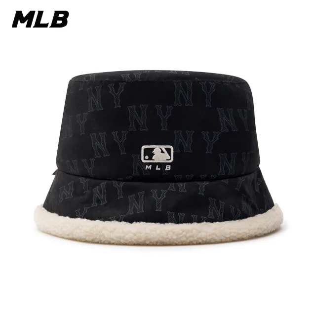 【MLB】麂皮漁夫帽 MONOGRAM系列 紐約洋基隊(3AHTMS136-50BKS)