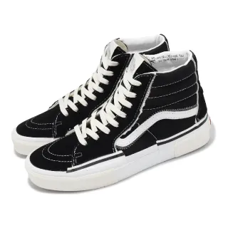 【VANS】休閒鞋 Sk8-Hi Reconst 男鞋 女鞋 黑 白 麂皮 帆布 拼接 解構 板鞋 高筒 縫線(VN0005UK6BT)