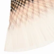 【ILEY 伊蕾】菱格格紋漸層壓摺長裙(杏色；M-XL；1233072214)