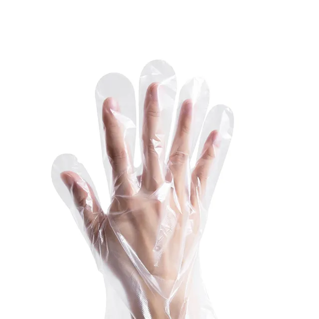【SOG購物】一次性手套 100入(拋棄式手套 透明手套 塑膠手套 手扒雞手套 PE手套 衛生手套 美容 染髮手套)