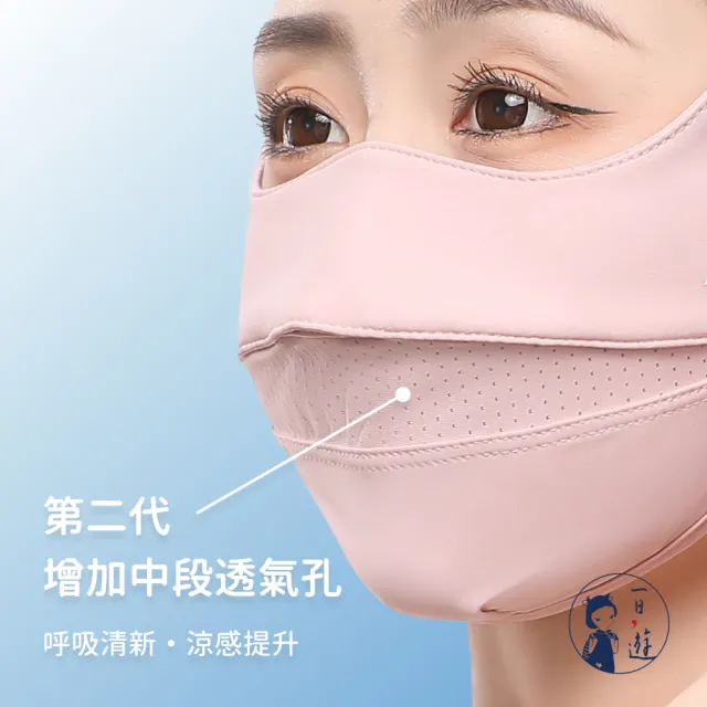 【NicoFun 愛定做】微笑透氣口罩 2入冰絲涼感立體剪裁3D護眼角口罩 高爾夫球 透氣 防曬(可水洗 可調式耳扣)
