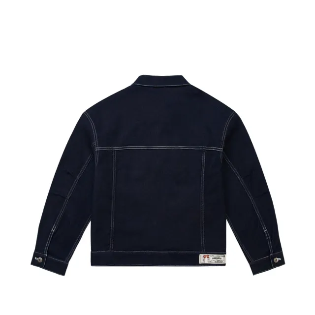 【Dickies】女款牛仔深藍撞色車縫金屬釦設計牛仔休閒外套｜DK012324H24