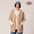 【Dickies】男款沙色民族風印花純棉滿版緹花無領短袖襯衫｜DK011532F64