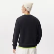 【Dickies】男款黑色純棉胸前大尺寸疊影Logo印花大學T｜DK011519BLK