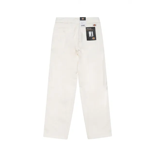 【Dickies】男款米白色腰部打摺抽繩設計直筒長褲｜DK011579C48
