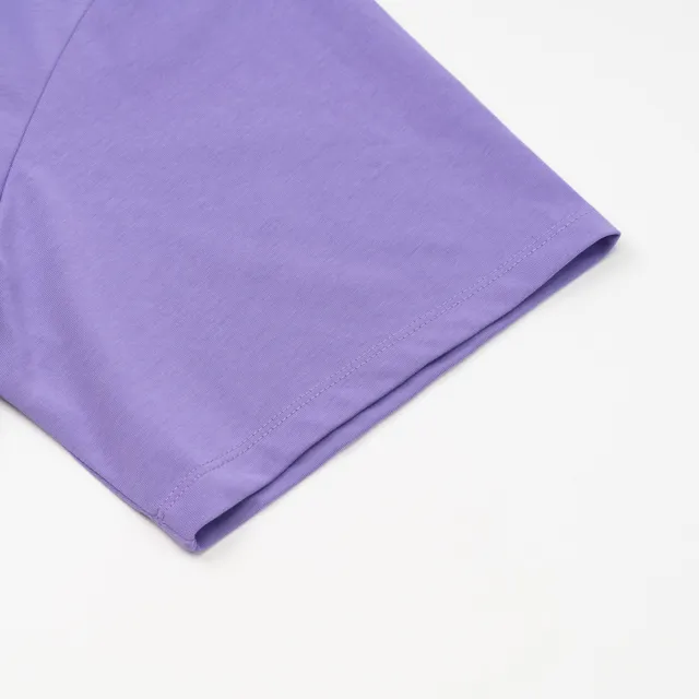 【Dickies】男女款丁香紫胸前大尺寸Logo吸濕排汗短袖T恤｜DK011565F62