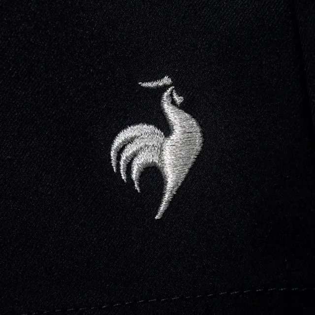 【LE COQ SPORTIF 公雞】高爾夫系列 女款黑色百摺設計修身彈力短裙 QLS8T701