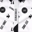 【LE COQ SPORTIF 公雞】高爾夫系列 女款白色滿版印花POLO長袖棉衫 QLS2T106