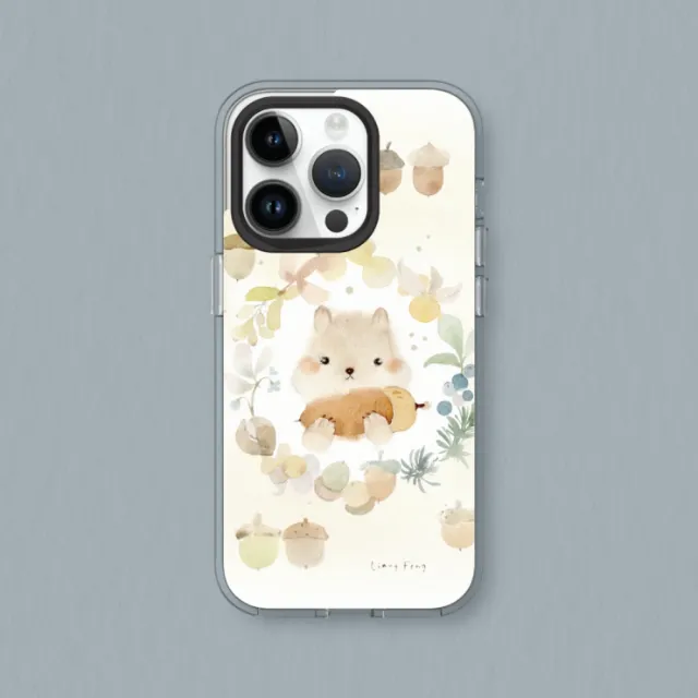 【RHINOSHIELD 犀牛盾】iPhone 13/13 Pro/13 Pro Max/Clear透明防摔手機殼/涼丰系列-松果與小松鼠(涼丰)