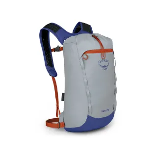 【Osprey】Daylite Cinch 15L 輕便多用途後背包 銀灰/藍莓(日常背包 旅行背包 休閒後背包 運動背包)
