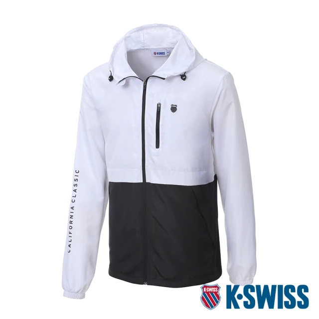 K-SWISSK-SWISS 輕量抗UV防風外套 UV Plus Jacket-男-白/黑(1010254-102)